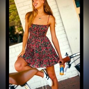 Nwot free people taking sides red tomato cutout back dress fall casual rare $130
